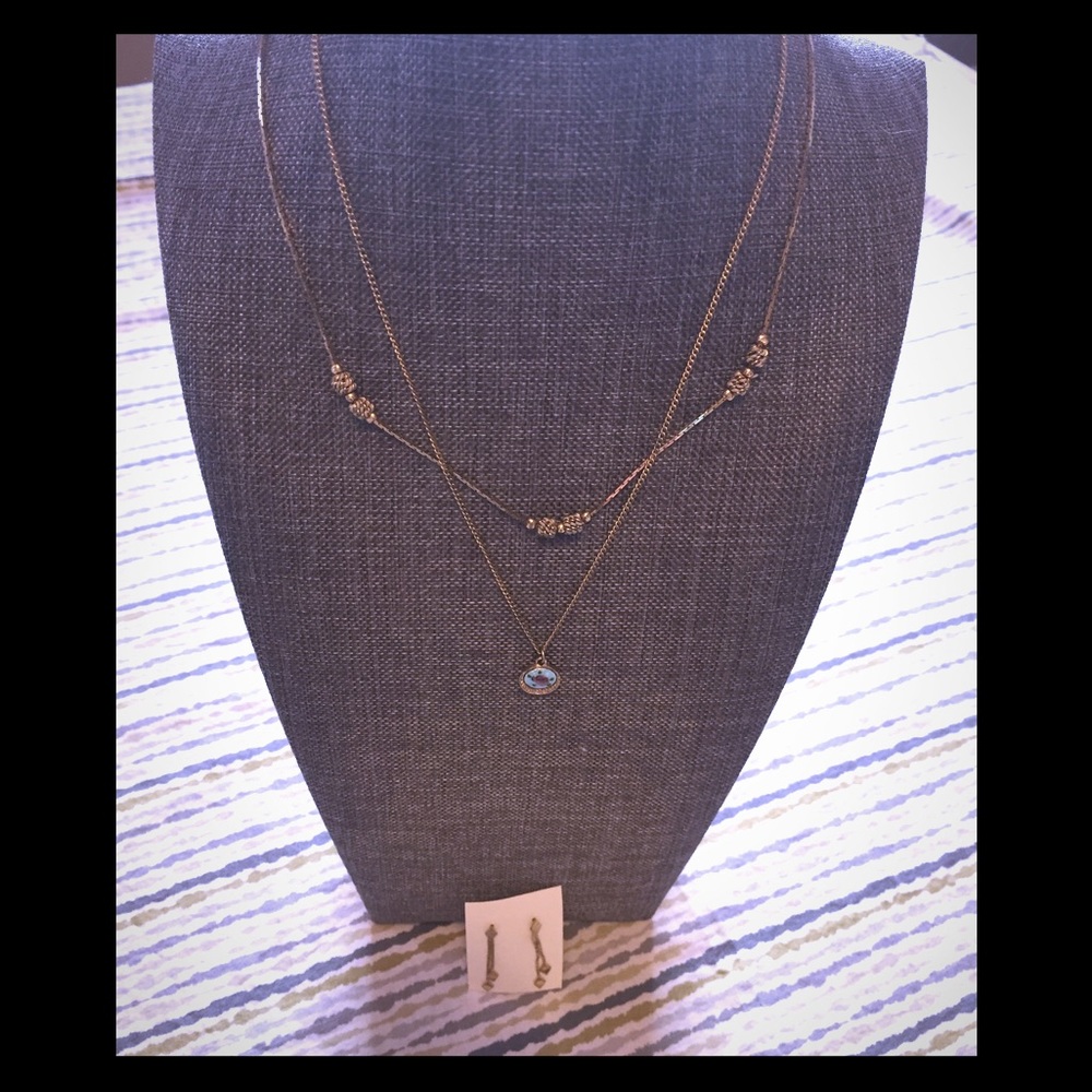 Vintage costume gold jewelry set